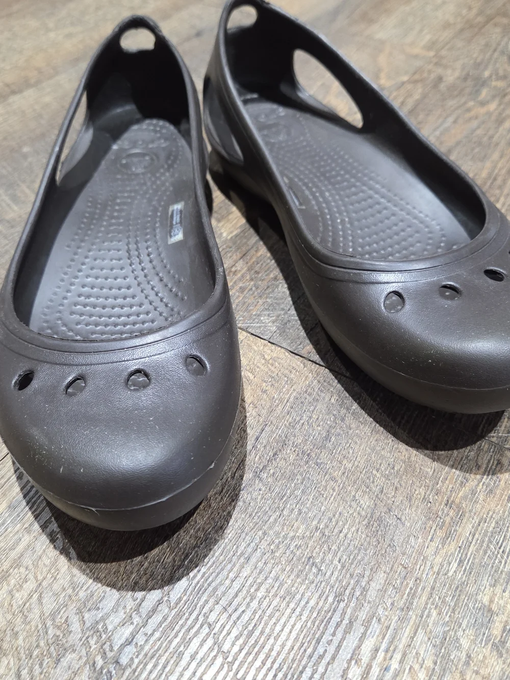 CROCS Women’s Dark Brown Slip-On Ballet Flats